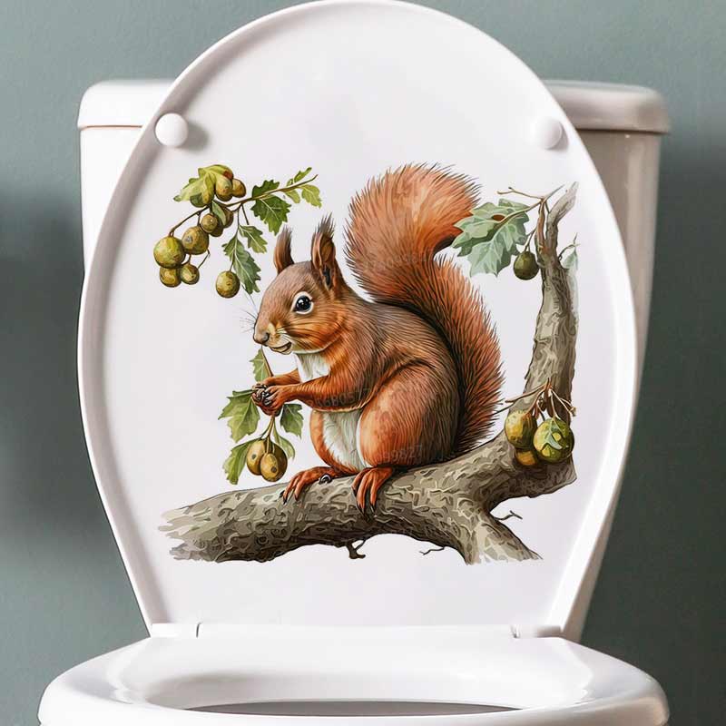Cute Squirrel Wall Stickers Be - đánh giá và giá Pvc Panel Background
